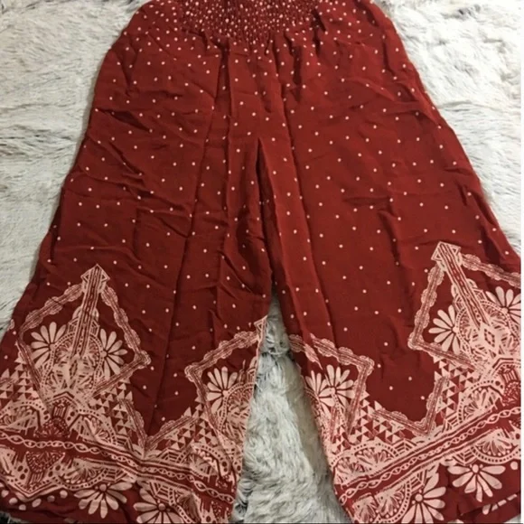 Free People bohemian shirt and pant set - Picture 3 of 4